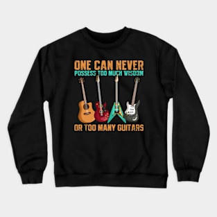 Guitar Guitarist Guitar Player Vintage Crewneck Sweatshirt